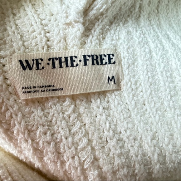 New! Free People We The Free White Still A Fan Pullover Sweater 23028 - Picture 7 of 11